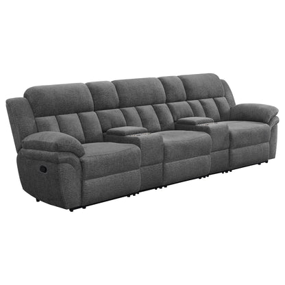 Bahrain 5-piece Upholstered Home Theater Seating Charcoal