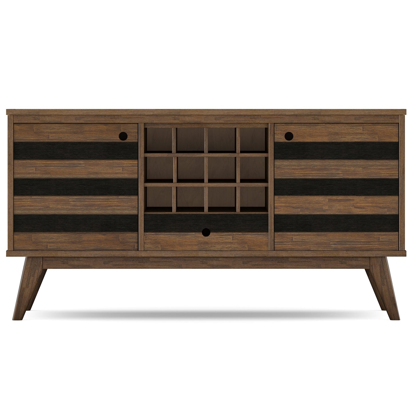Clarkson 60 Inch Wide Solid Acacia Wood Sideboard with Wine Storage