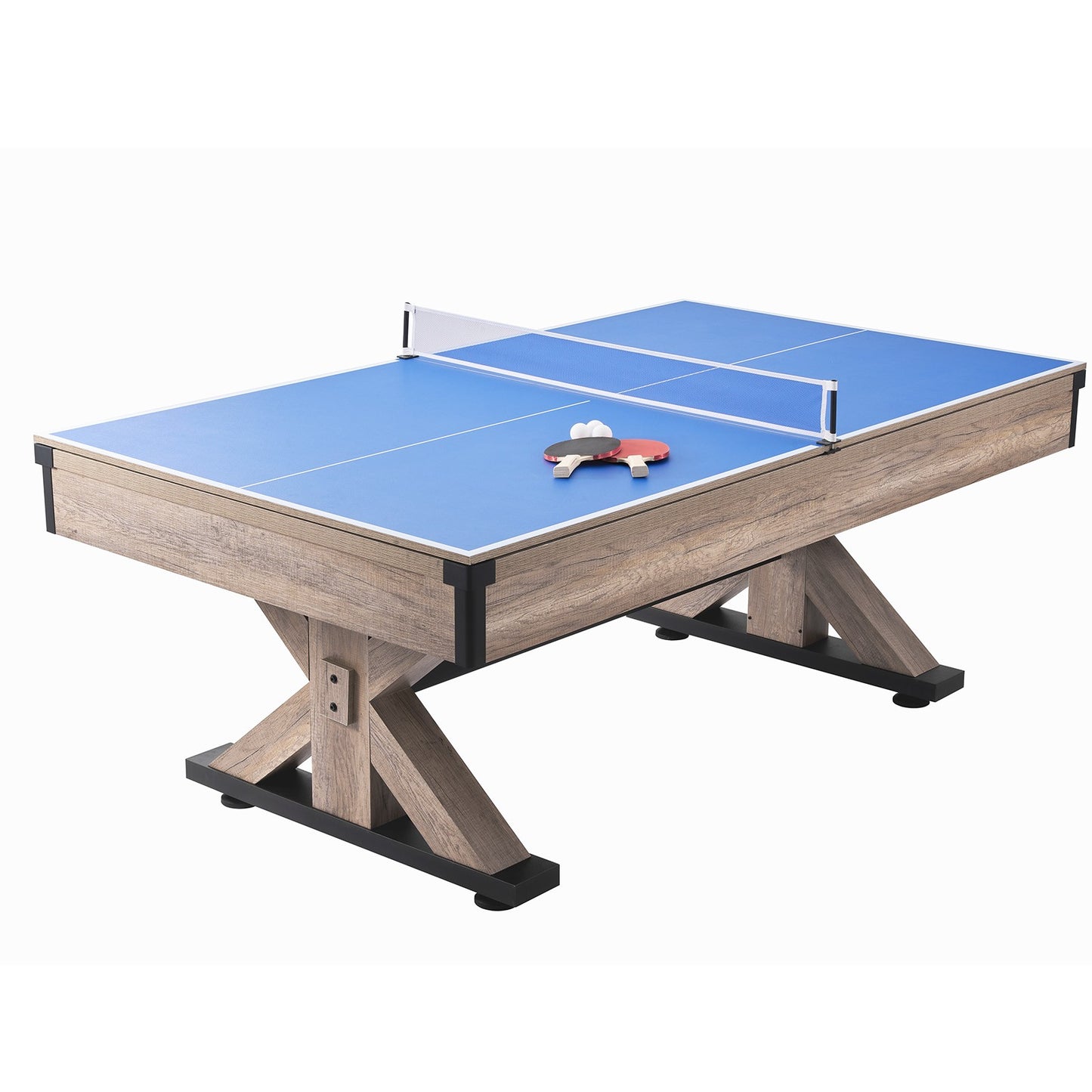 VEVOR 7Ft Billiards Table Combo Set 3-In-1 Multi Game Pool Table Full Accessory
