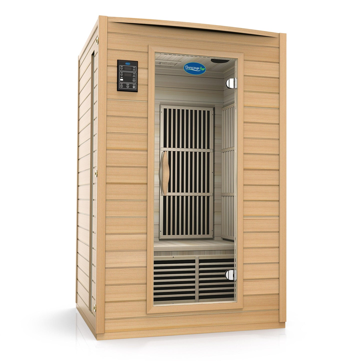 Durasage 2-Person Carbon Infrared Sauna - Canadian Hemlock Wooden Sauna - 1700 Watts - Premium Audio