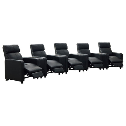 Toohey Upholstered Tufted Recliner Lounge Set Black