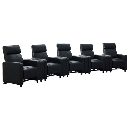 Toohey Upholstered Tufted Recliner Lounge Set Black