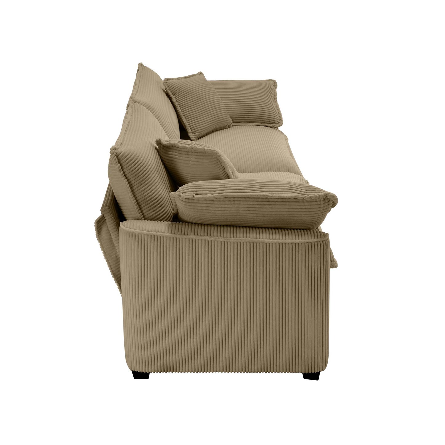 Warm and Cozy Sofa Set with Soft Cushions and Pillows