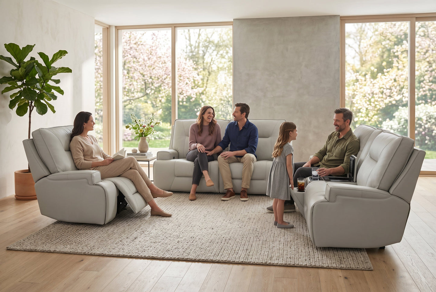Atlas Fog 3-Piece Power Reclining Lounge Room Set