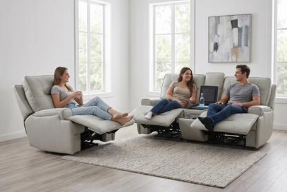 Atlas Fog Zero Gravity Power Reclining Lounge Room Sofa w/ Fridge