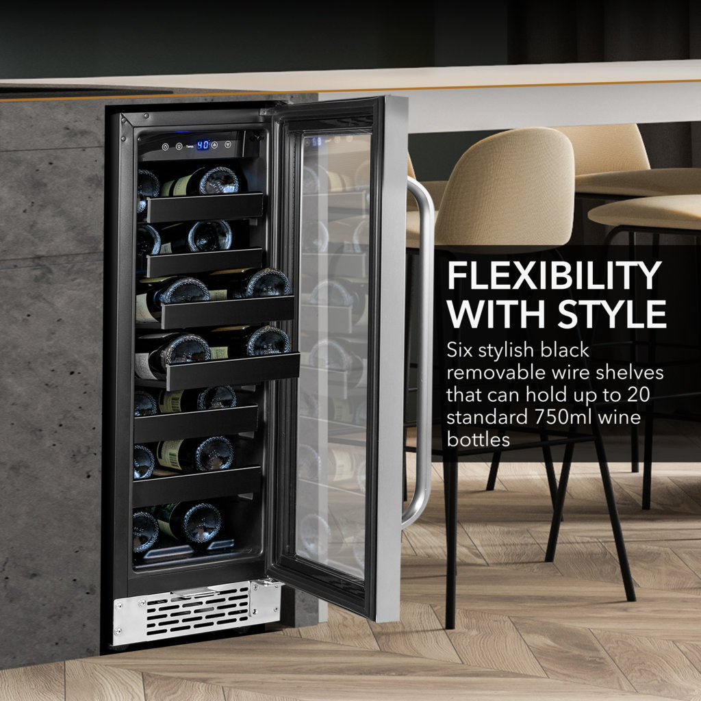 Whynter 20-Bottle Undercounter Wine Fridge | BWR-208SB