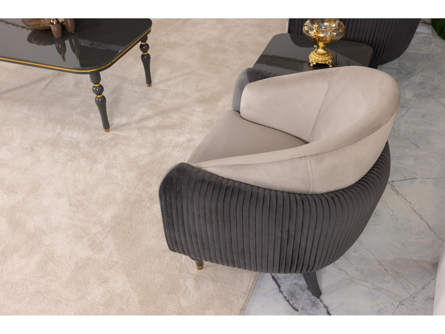 Capella Beige/Gray Lounge Room Set