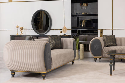 Capella Beige/Gray Lounge Room Set