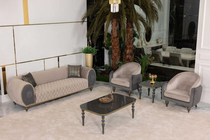 Capella Beige/Gray Lounge Room Set