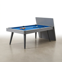 Santorini 7’ Outdoor Slate Pool Table with Dining Top and Ping Pong — Studio Shot