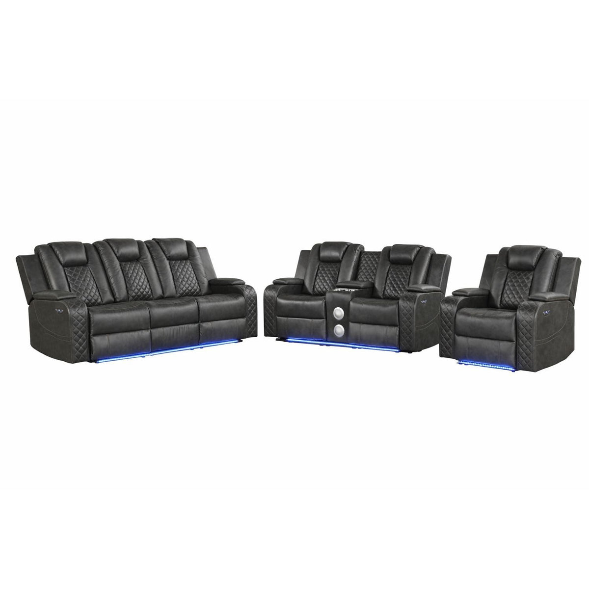 Benz - LED & Power Recliner With Adjustable Headrests And Ambient LED Lighting