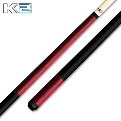 K2 Matte Color, Dual Copper Rings, Black Wrapless Cue Stick
