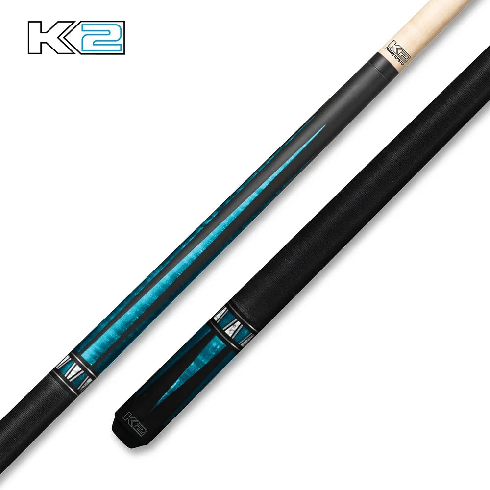 K2 Cue Matte Curly Point Design W/Black Irish Linen Wrap