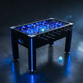 Azure LED Light up Foosball Table with Interactive Inrail LED Lighting and Cascading Effects Paired with in Game Music
