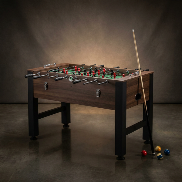 Coventry 54 In. 4-In-1 Combination Game Table with Air Hockey, Foosball, Billiards, and Table Tennis — Studio Shot