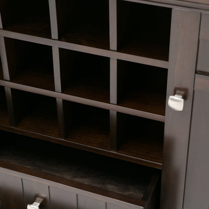 Bedford 54 Inch Wide Solid Wood Sideboard Buffet and Wine Rack